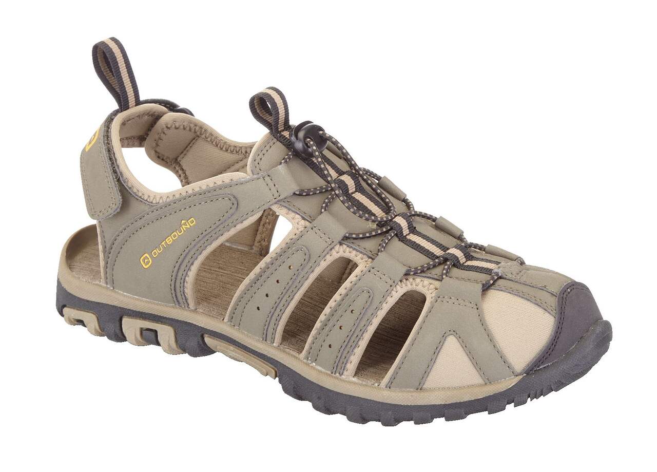 Outbound Kids' Cove Closed Toe Hiking Shoes/Sandals with Durable Outsole,  Grey/Green