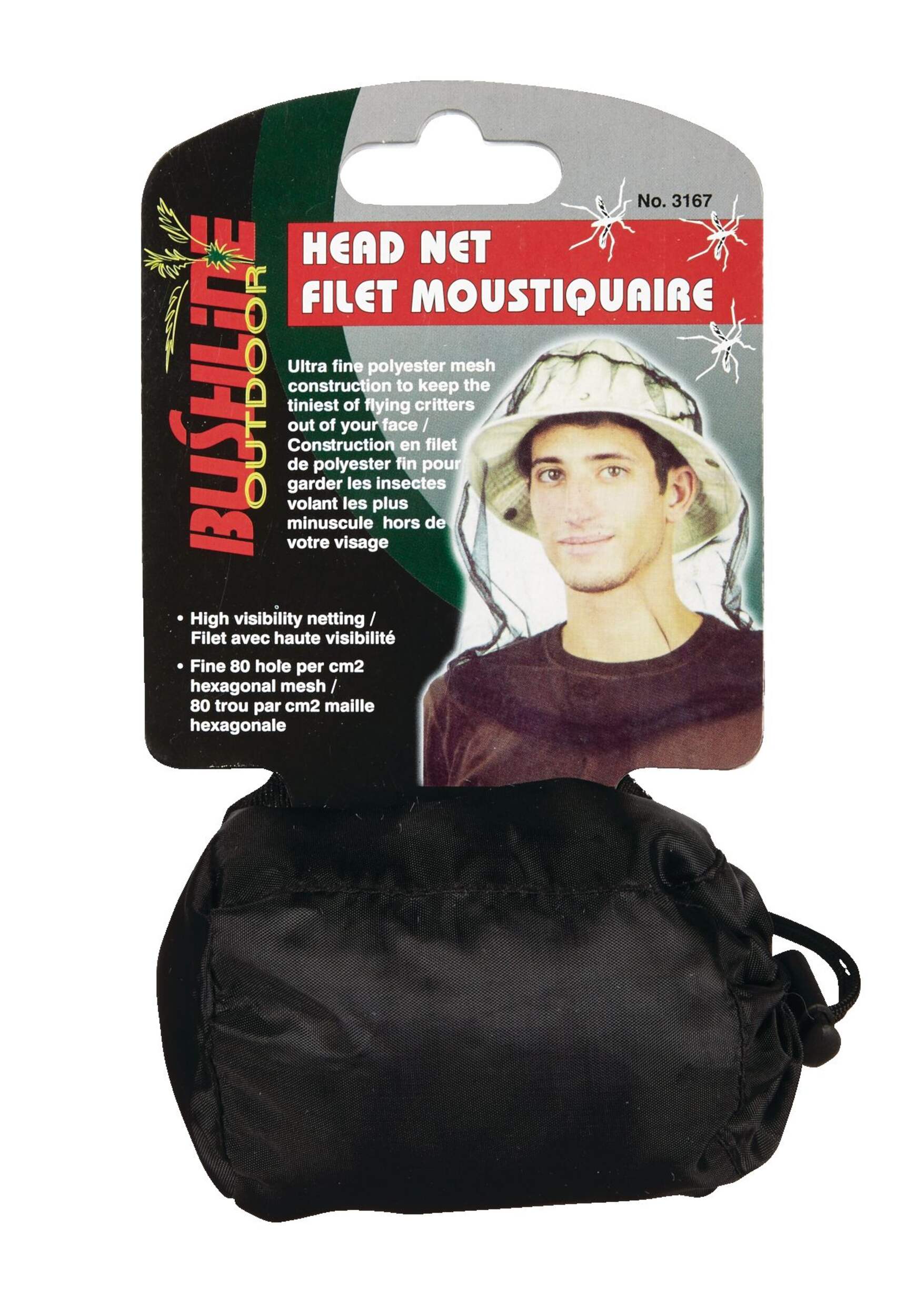 Bushline Adult Bug-Resistant Ultra Fine Mesh Head Net for Camping/Fishing/Hiking Front_Flat
