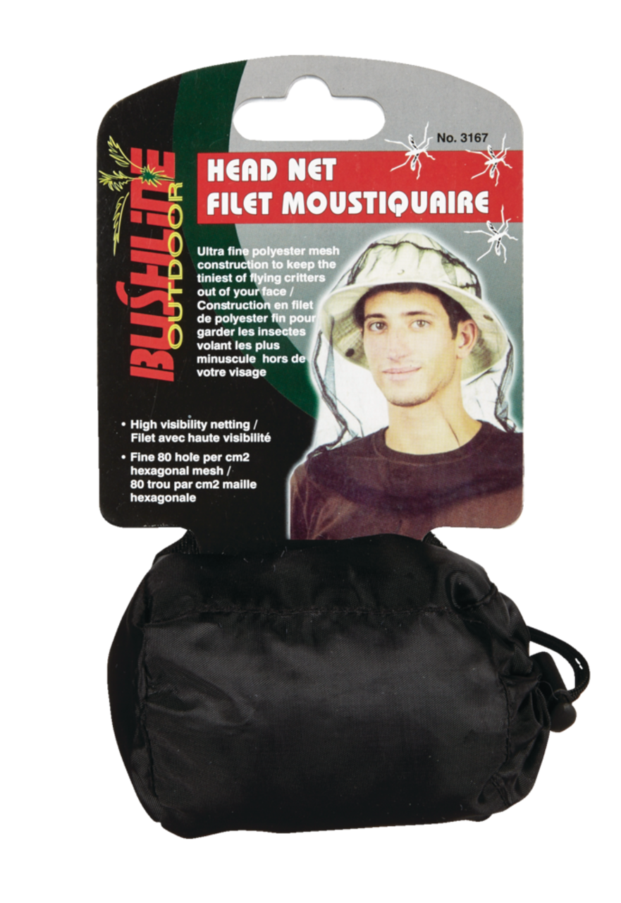 Bushline Adult Bug-Resitant Ultra Fine Mesh Head Net for Camping/Fishing/Hiking