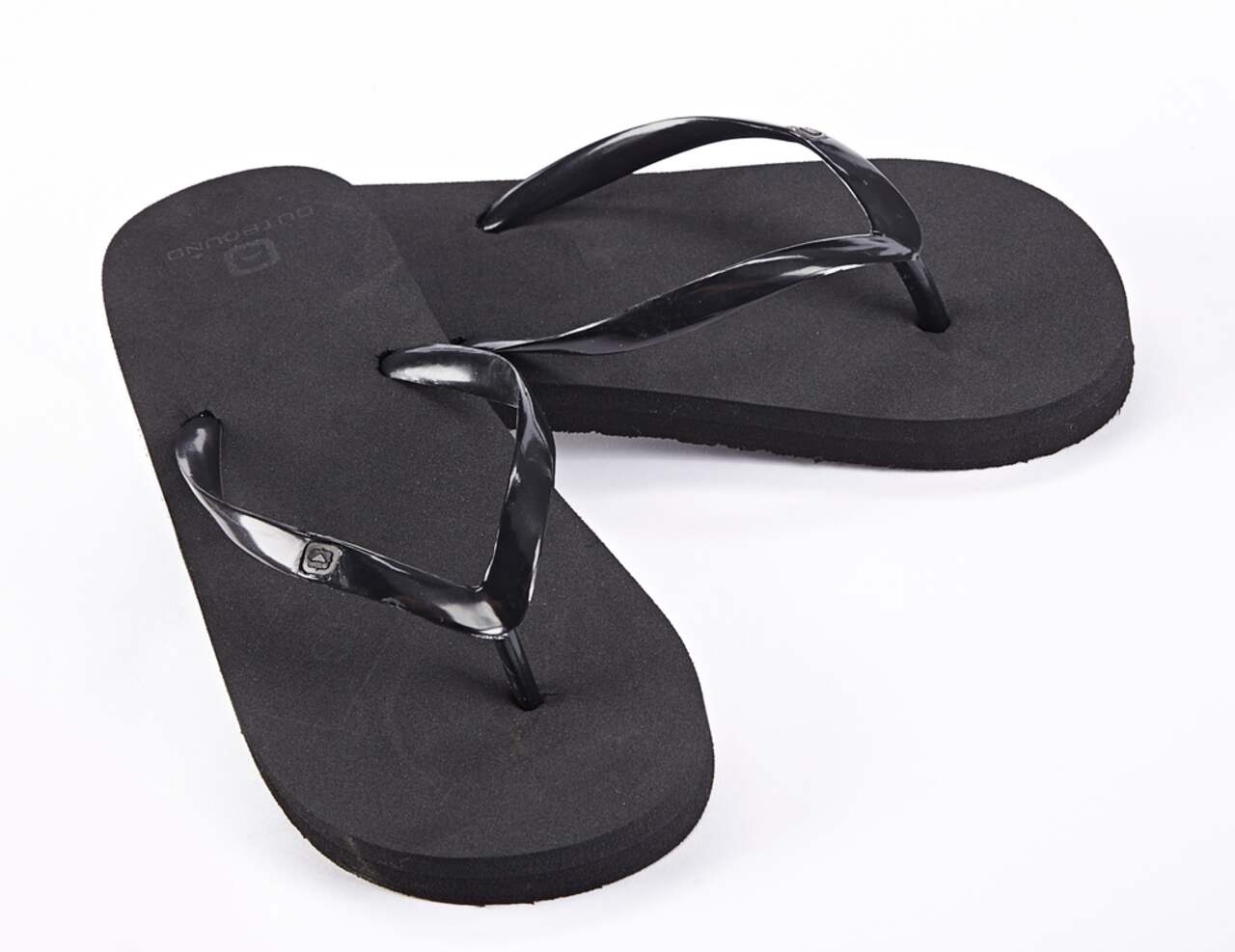 Ladies black flip sales flops