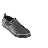 Outbound Men's Waterproof Rubber Clogs with Rubber Outsole for Traction, Black Front_Three_Fourths_Angled_Right