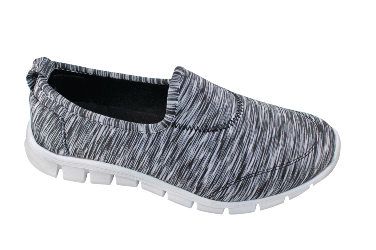 Outbound Women's Athleisure Lightweight Casual Slip-on Shoes, Grey/White  Print