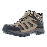 Outbound Men’s Granite Peak Mid-Cut Waterproof Hiking Boots, Smokey Brown Front_Three_Fourths_Angled_Left