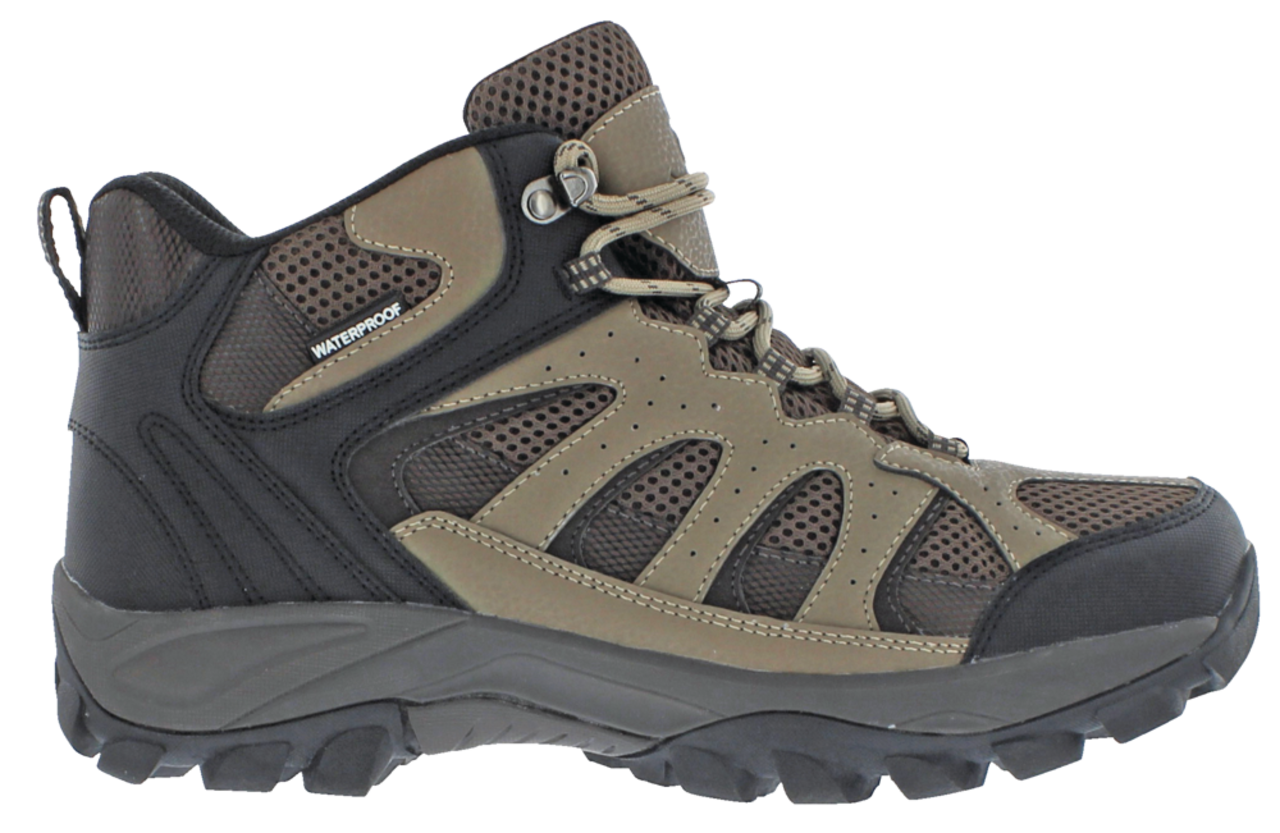 Outbound Men's Granite Peak Mid-Cut Waterproof Hiking Boots, Smokey Brown