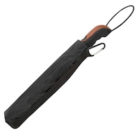 RainTech Deluxe Auto Open/Close Umbrella, 46-in, Black Front_Three_Fourths_Angled_Left