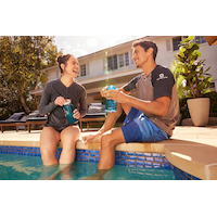 Haut antifrottements Outbound à manches courtes, extensible, protection UV, hommes, gris/bleu Composite_or_Mixed