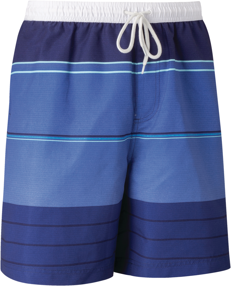 Outbound Men's Striped Swim Shorts with 7-in Inseam