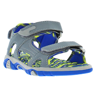 Outbound 3-Strap Adjustable Hiking Sandals, Youth, Grey