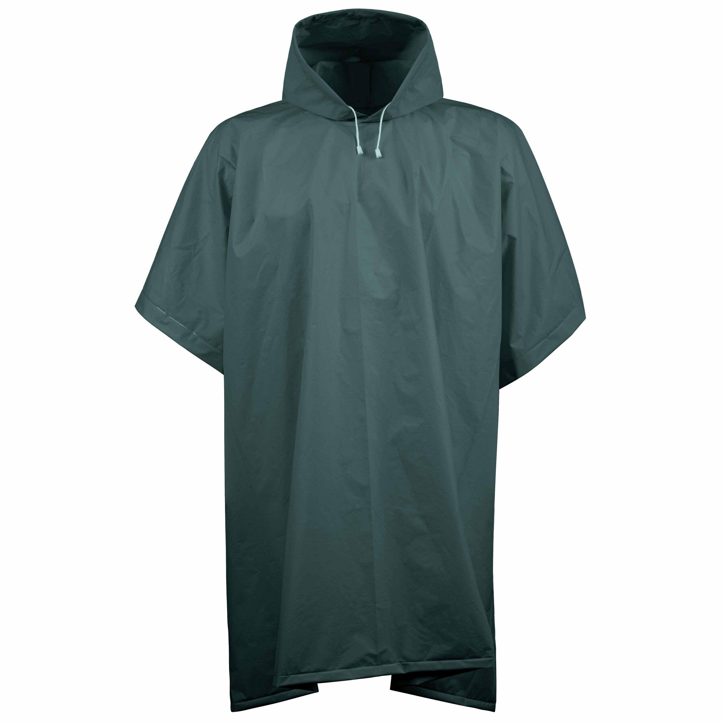 Poncho imperméable en PEVA Huntworth, hommes, vert, taille unique Front_Flat