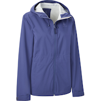 Woods Women's Brazeau Lightweight Waterproof Hooded Rain Jacket, Cobalt/Blue Front_Angled_Right