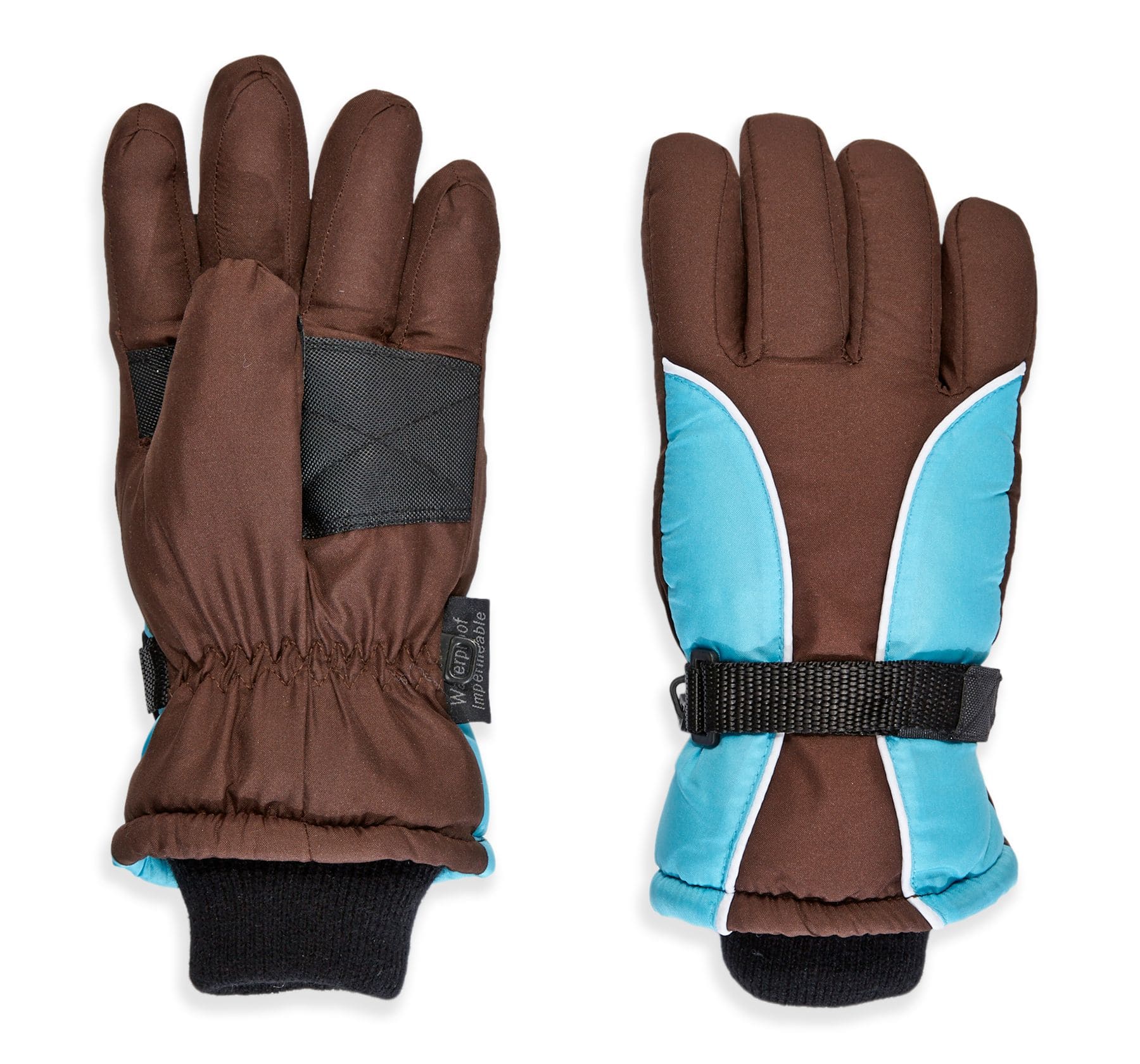 OPP Kids Winterproof Thermal Insulated Winter Ski Snowboard Gloves  Water-Resistant, Brown