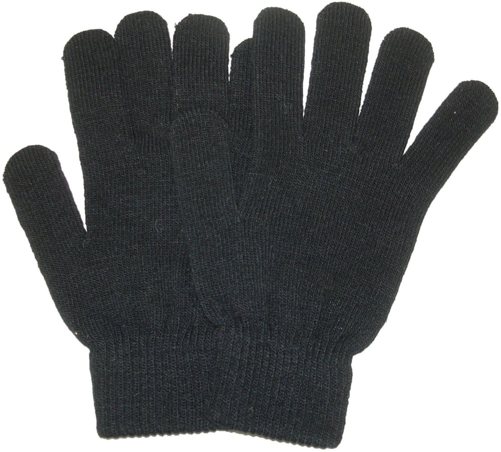 Mens Ladies Unisex Magic Gripper Gloves  Black Thermal Winter Warm One Size 