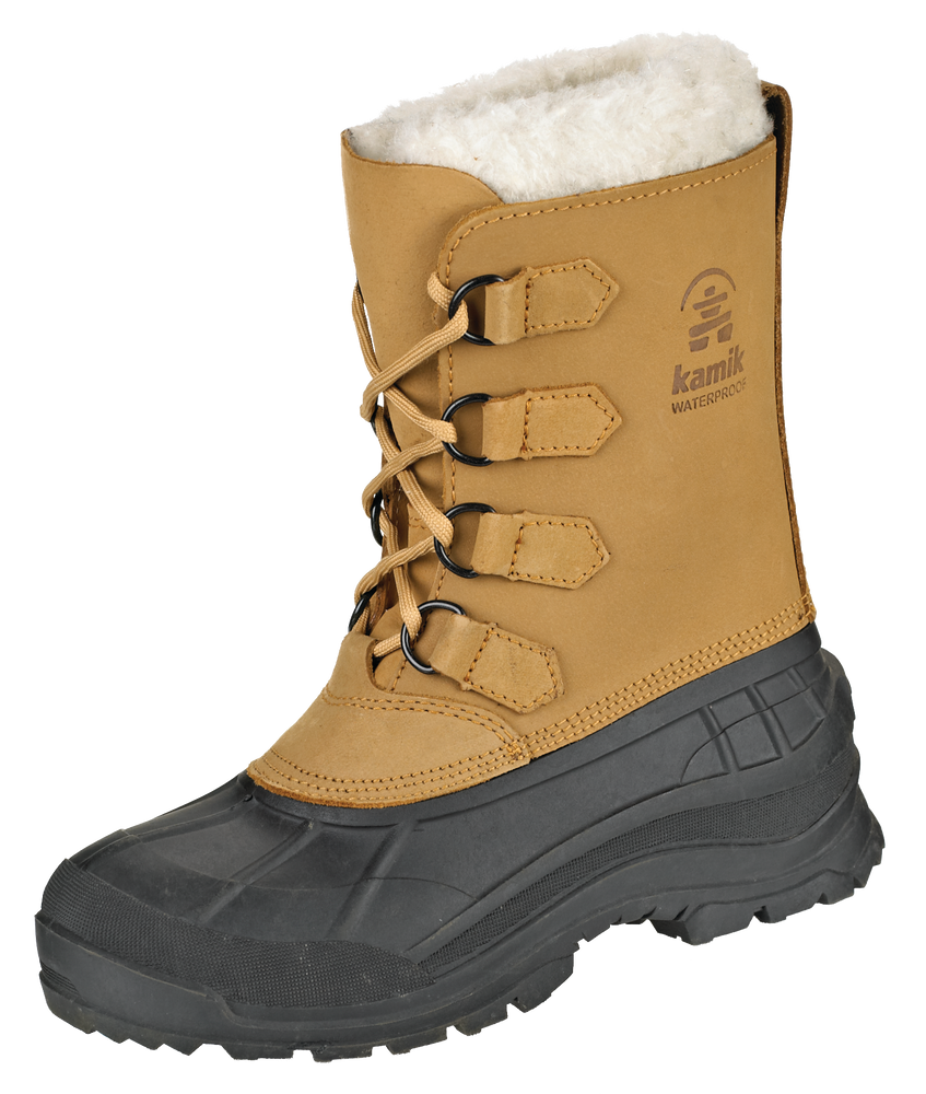 Kamik Men's Quest Insulated Leather/Rubber Winter Snow Boots Warm