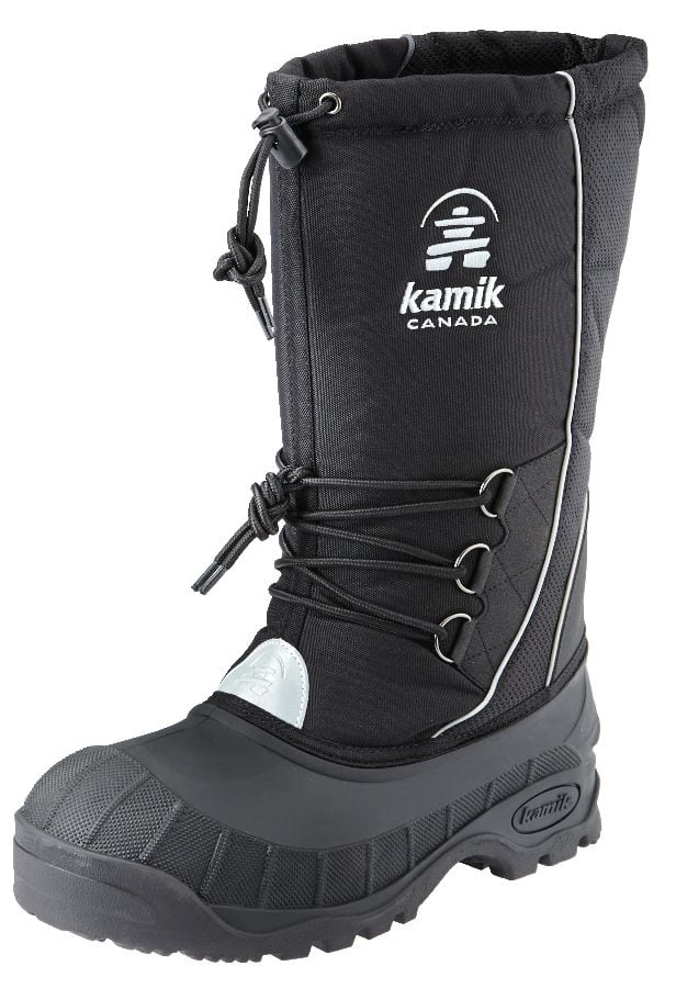 Kamik Men's Supreme Insulated Nylon/Rubber Winter Snow Boots Warm  Waterproof Anti-Slip