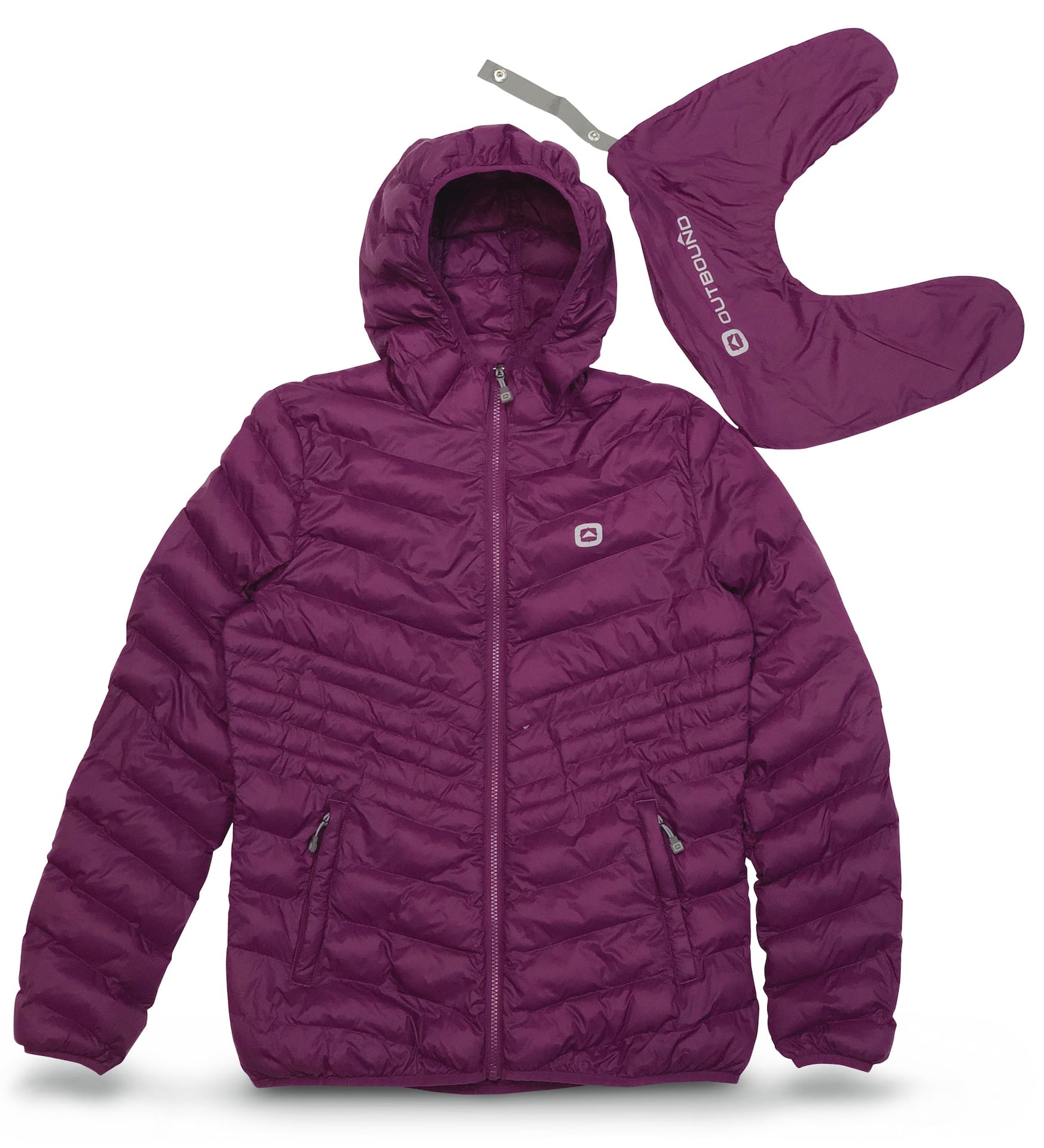 Outbound Women's Charlotte Packable Insulated Winter Puffer Jacket  Water-Resistant, Plum