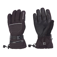 Gants de ski et de planche à neige isothermes imperméables avec poche à fermeture à glissière Outbound pour hommes, noir