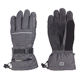Outbound Men's Thermal Insulated Winter Ski Snowboard Gloves Zip Pocket Waterproof, Grey Composite_or_Mixed