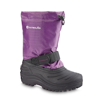 Outbound Girls Diamond Insulated Nylon/Rubber Velcro Winter Snow Boots with Felt Liners Front_Angled_Right