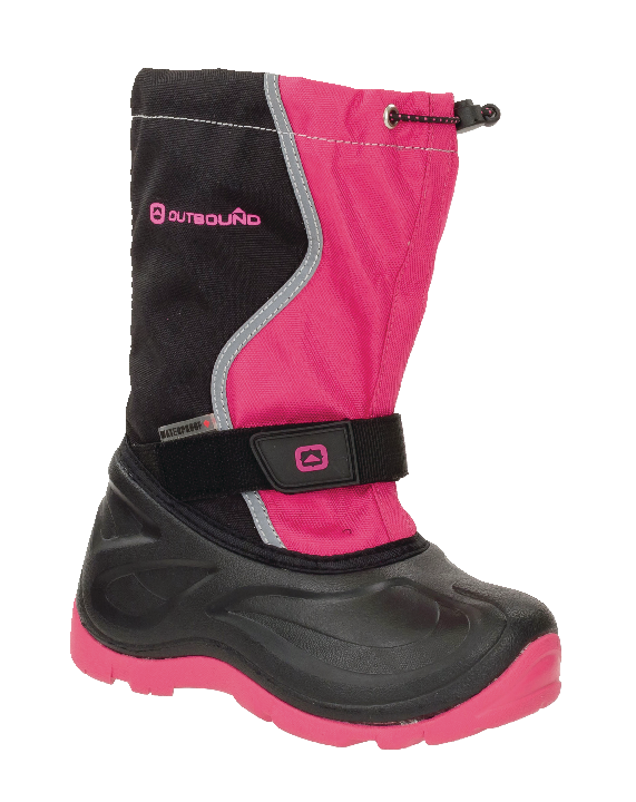 Outbound Girls H2O Insulated Waterproof Nylon/Rubber Kids Velcro Winter