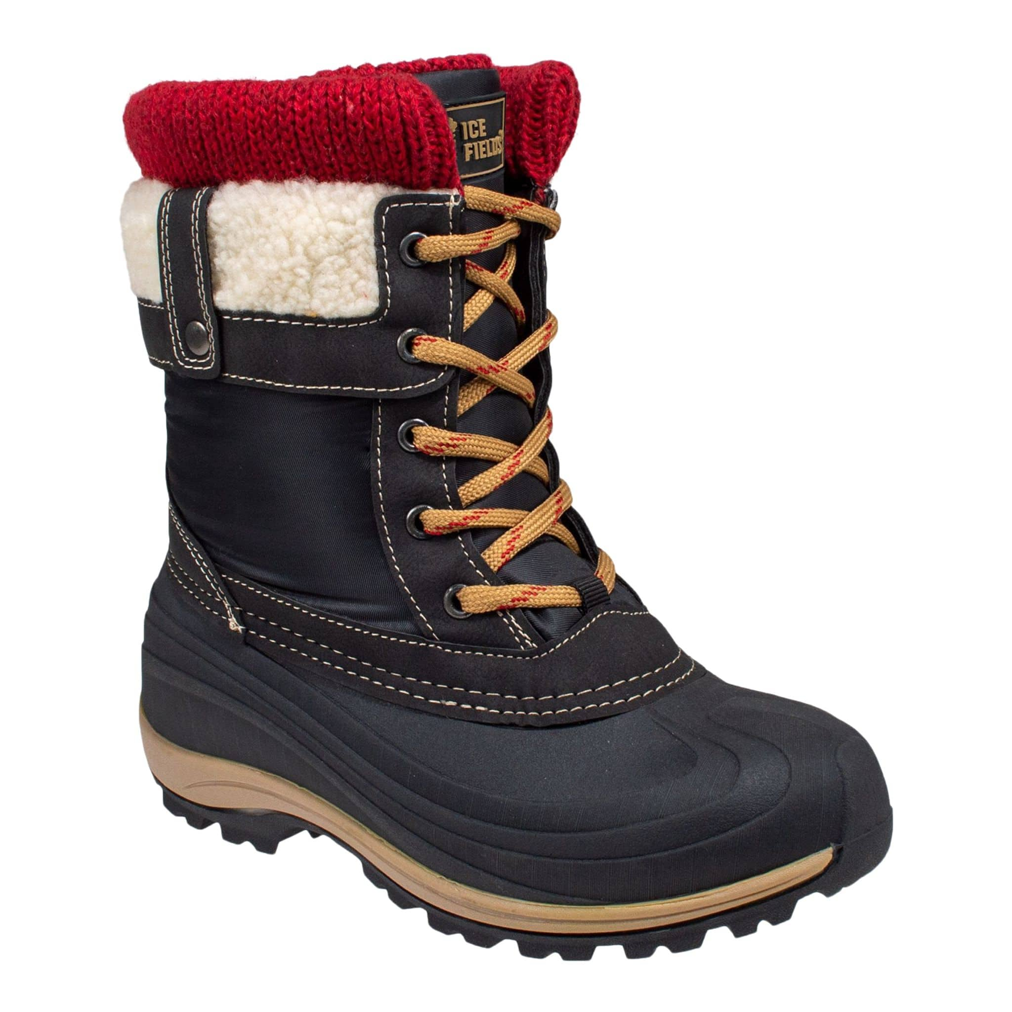 Bottes d hiver isolees hydrofuges poignets en tricot confortable Outbound Muskoka pour femmes brun Canadian Tire