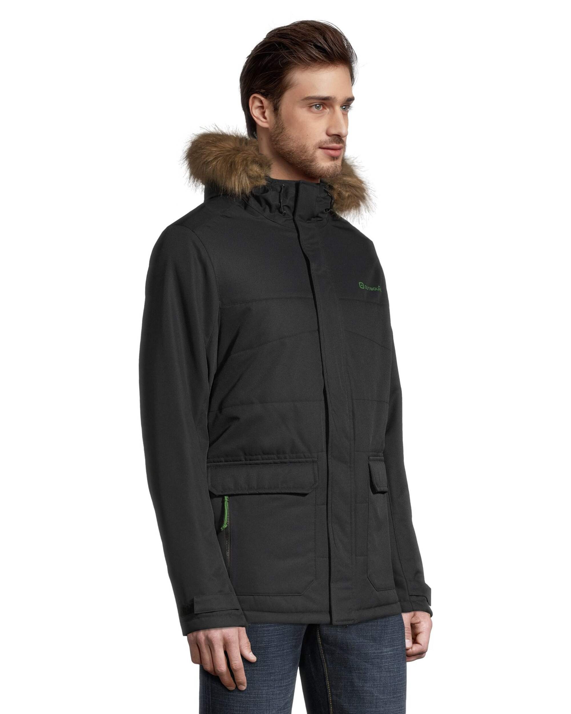 Outbound Men's Holloway Insulated Hooded Winter Parka Jacket Water ...