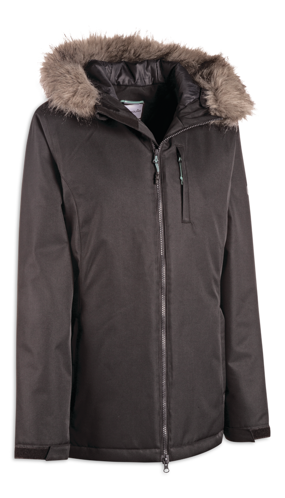 Outbound Women's Ramble Insulated Quilted Winter Parka Jacket Faux Fur