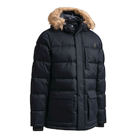 Woods Men's Kang Thermal Insulated Hooded Winter Parka Jacket Warm Water-Resistant, Black Front_Angled_Right