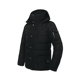 Kamik Men's Winter Parka, Hooded,    Black Front_Three_Fourths_Angled_Left