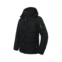 Kamik Men's Winter Parka, Hooded,    Black Front_Three_Fourths_Angled_Left