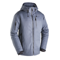 Kamik Men's Kai Waterproof Hooded Winter Ski Snow Jacket Thermal Insulated Lining, Grey Front_Angled_Right