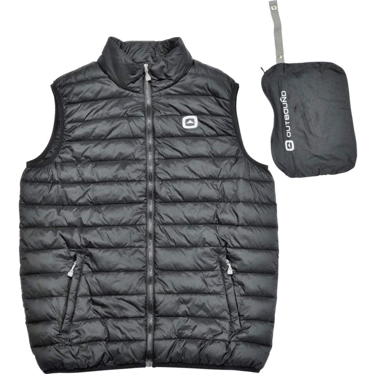 Outbound Men's Cole Packable Quilted Puffer Vest Thermal Insulated  Windproof Nylon, Grey