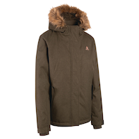 Woods Women's Nicole Insulated Waterproof Winter Parka Jacket Sherpa/Faux Fur Hood, Green Front_Three_Fourths_Angled_Right
