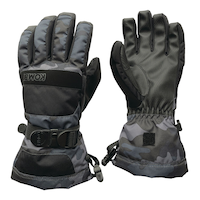 Kombi Junior Kids  Thermal Insulated Winter Ski Snowboard Gloves Waterproof, Black Camo