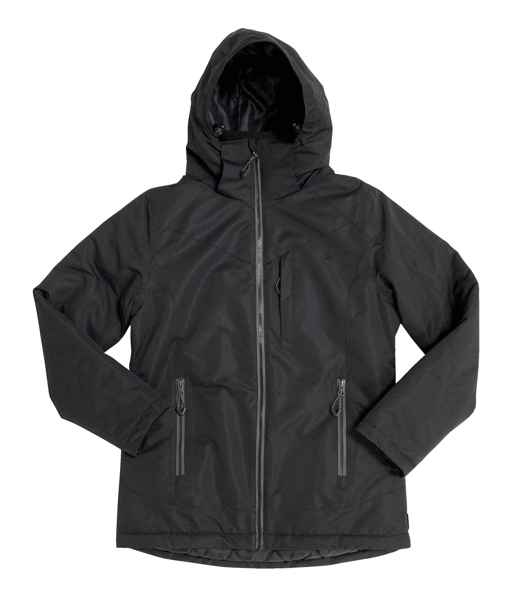 Outbound Women's Ramble Insulated Quilted Winter Parka Jacket Faux Fur Trim  Hood, Black
