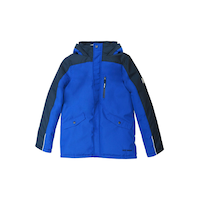 Hot Paws Junior Parka, Hooded, Blue Front_Flat