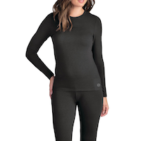 Watson's Ladies' HEAT Long Sleeve Crewneck, Black