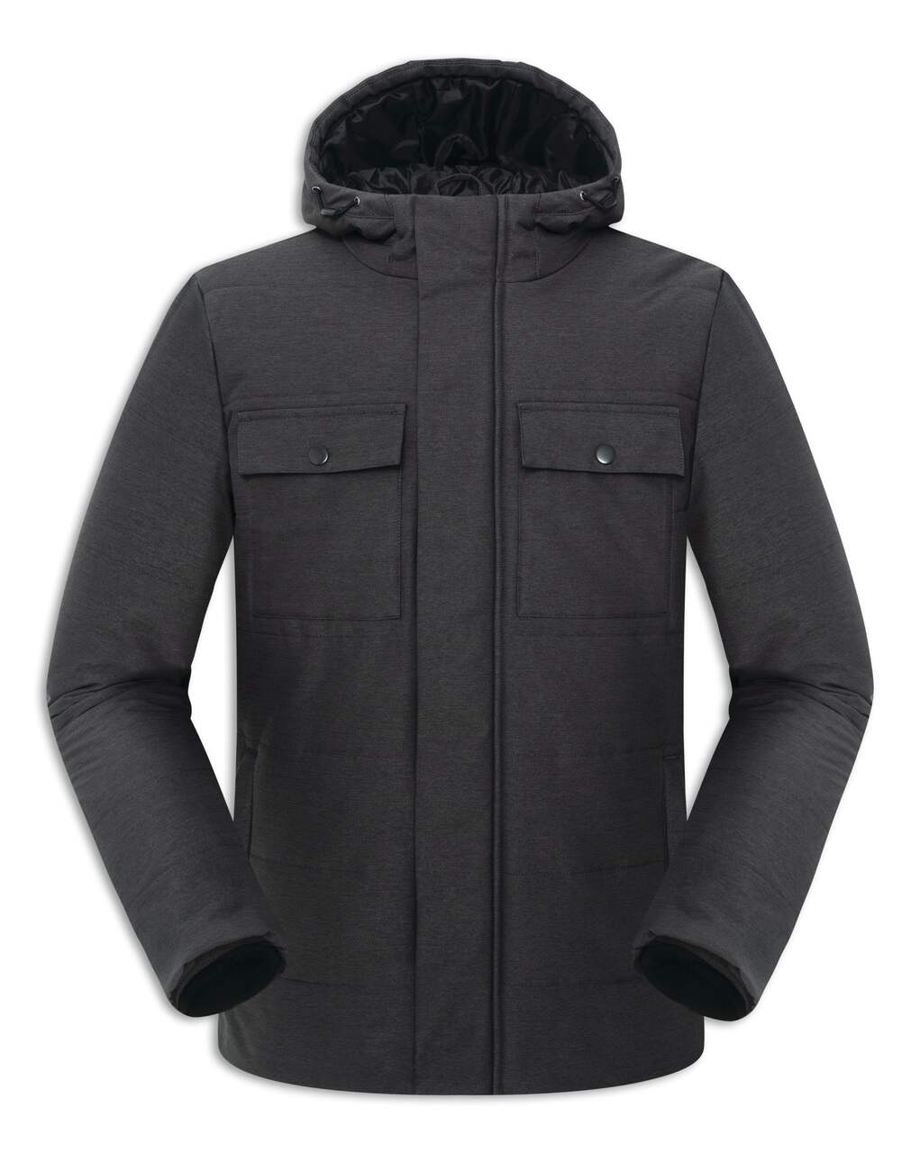 Outbound Men's Karst Thermal Fleece Full-Zip Jacket With Side Zipper  Pockets, Black