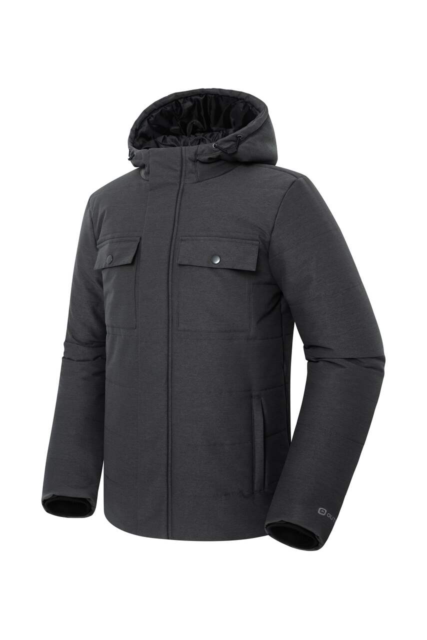 Outbound Men's Lewis Lightweight Hooded Winter Puffer Jacket  Water-Resistant, Navy