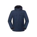 Outbound Men's Lewis Lightweight Hooded Winter Puffer Jacket  Water-Resistant, Navy