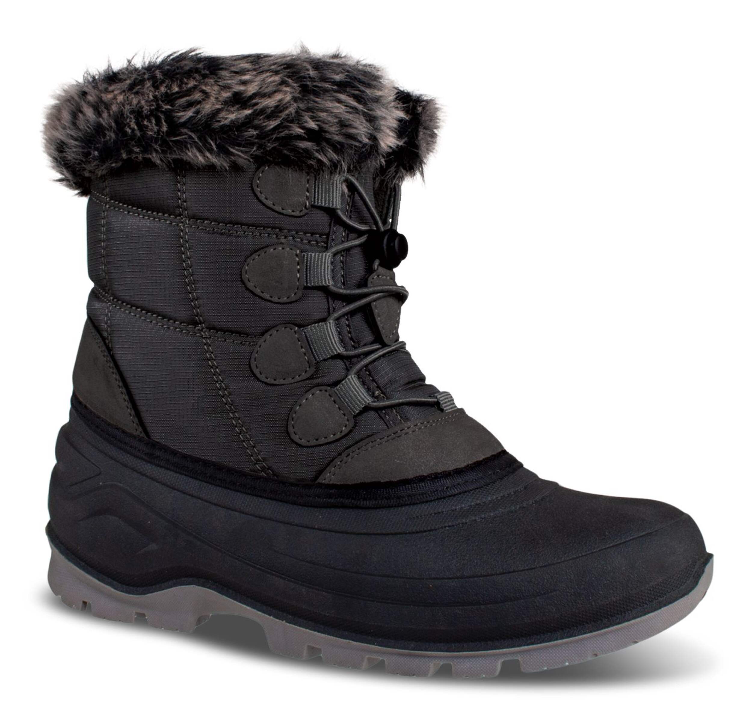 Outbound Women's Faux-Fur Insulated Winter Boots, Black | Canadian Tire