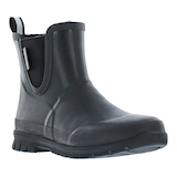 Tretorn Women's Lined Rubber Chelsea Boots, Black Front_Three_Fourths_Angled_Right