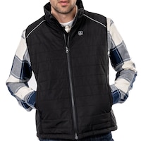 Veste chauffante résistante aux intempéries pour hommes, noir