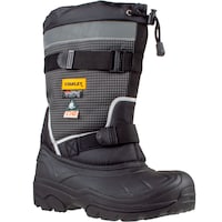 Stanley Men's Extreme Winter Work Boots, CSA Water-Resistant, Steel Toe, Rated to -50°C, Black Front_Angled_Right