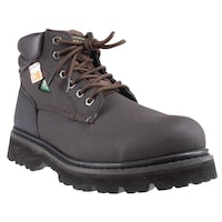 Altra Men's Industrial CSA Steel Toe Leather Work Boots, 6-in High, Brown