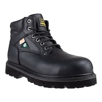 Altra Men's Industrial CSA Steel Toe Leather Work Boots, 6-in High, Black