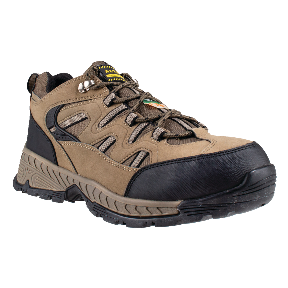 Chaussures de randonnée sécuritaires basses Altra Shield CSA à bouts en  acier pour hommes, protection aux talons et aux orteils, brun