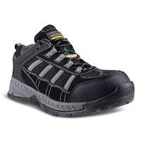 Chaussures de randonnée sécuritaires basses Altra Reliance CSA à bouts en acier, protections sur les talons et les bouts, hommes, noir Front_Three_Fourths_Angled_Right