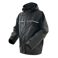 Veste de travail imperméable Dry Core Forcefield à capuchon amovible, hommes, noir