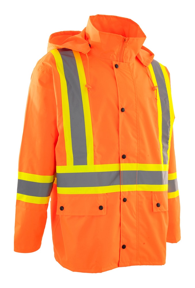 Forcefield Men's Dry Core Industrial Waterproof Rain Jacket, Removable