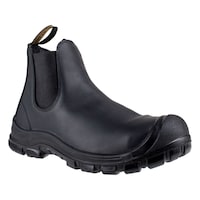Altra Men's Galvan Chelsea CSA Steel Toe Leather Work Boots, Black Front_Three_Fourths_Angled_Right